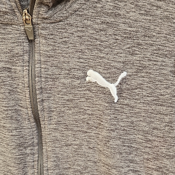 Puma Charcoal Full-Zip Jacket with White Logo - Picture 2 of 5